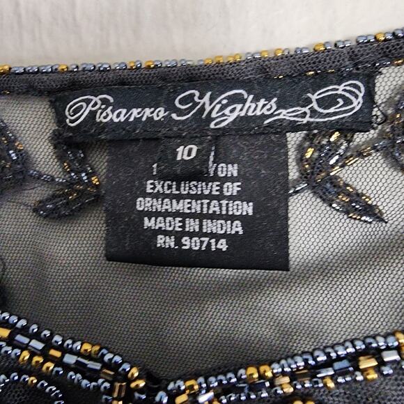 NWT Pisarro Nights Beaded Sequin Mesh Gown with Matching Jacket - Grey (Size 10) - Picture 13 of 16